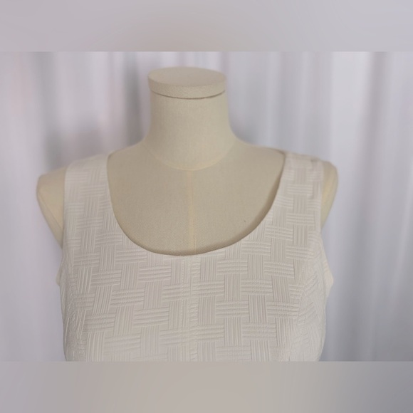 Nine West Textured Fit and Flare Ivory Women's Dress (656) - Picture 5 of 16